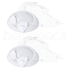 Bowknot Wool Felt Fascinators Pillbox Hat with Iron Alligator Hair Clips MRMJ-WH0077-113A-1