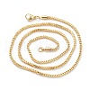 PVD Vacuum Plating 304 Stainless Steel Curb Chain Necklaces NJEW-O123-04G-4