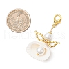 Angel Clam Shell Pendant Decoration HJEW-MZ00245-01-5