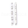 Brass Clear Cubic Zirconia Links Connectors ZIRC-G170-25P-2