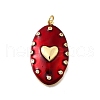 Brass Micro Pave Clear Cubic Zirconia Pendants KK-F899-01B-G-1