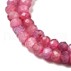 Faceted Rondelle Natural Red Tourmaline Bead Strands G-F289-45-4