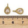 304 Stainless Steel Micro Pave Cubic Zirconia Charms STAS-K302-01C-G-3