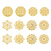 48Pcs 6 Styles Rack Plating Iron Filigree Joiners IFIN-TA0001-65-2
