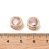 Brass Micro Pave Cubic Zirconia Beads KK-A259-12G-07-3
