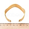 304 Stainless Steel Cuff Bangles for Women BJEW-D306-05G-3