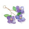 Plastic with Acrylic & Copper Wire Pendants PALLOY-JF03601-01-3