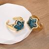 Star Natural Apatite Cubic Zirconia Cuff Rings RJEW-M076-02G-06-4