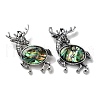 Tibetan Style Alloy Elk Brooches JEWB-A021-02AS-02-1