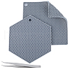 Gorgecraft 2Pcs 2 Style Honeycomb Pattern Silicone Hot Pads AJEW-GF0008-32-1