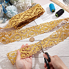 4M Iron on/Sew on Polyester Flower Lace Ribbon OCOR-WH0088-48B-3
