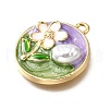 Alloy Enamel Pendants ENAM-K076-10C-G-2