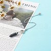 Natural Lava Rock Pointed Dowsing Pendulums PALLOY-JF00819-02-3