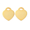 925 Sterling Silver Blank Heart Charms STER-F057-03G-02-1