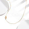 925 Sterling Silver Cable Chain Necklaces NJEW-L116-03G-2
