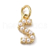Rack Plating Brass with ABS Plastic Imitation Pearl Charms KK-B092-30S-G-1