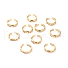 Brass Micro Pave Clear Cubic Zirconia Cuff Rings RJEW-O046-07G-2