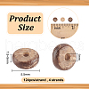 Olycraft Natural Coconut Shell Rondelle Bead Strands COCB-OC0001-001A-2