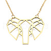 201 Stainless Steel Origami Pendant Necklaces NJEW-T009-JN090-2-40-1