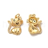 Brass Micro Pave Cubic Zirconia Pendants KK-E068-VB788-2-1
