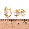 Brass Micro Pave Cubic Zirconia Hoop Earring Finding KK-N261-43G-3
