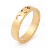 304 Stainless Steel Moon and Star Finger Ring for Women RJEW-A006-02G-2