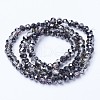 Electroplate Transparent Glass Beads Strands EGLA-A034-T6mm-Z05-2