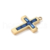 304 Stainless Steel Rhinestone Pendants STAS-L022-085G-11-2