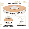 30 Yards Cotton BEST WISHES FOR YOU Word Printed Ribbon OCOR-WH0086-87D-2