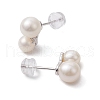 Natural Pearl Ear Studs EJEW-P286-24P-2