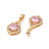 Brass Micro Pave Cubic Zirconia Pendants KK-E068-VC438-3