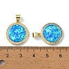 Brass Micro Pave Cubic Zirconia Pendants KK-A197-20G-3