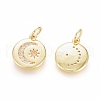Brass Micro Pave Cubic Zirconia Pendants ZIRC-G166-17G-2