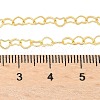 Brass Heart Link Chains Necklace for Women NJEW-P265-39G-2