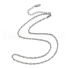 304 Stainless Steel Rope Chain Necklace for Men Women NJEW-YW0001-08-1