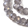 Baking Electroplate Glass Beads Strands DGLA-A039-J6MM-B06-3