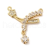 Brass Micro Pave Cubic Zirconia Pendants KK-P308-75G-1