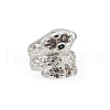 Rack Plating Brass Clear Cubic Zirconia Beads KK-L236-03A-S-1