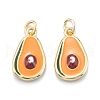 Brass Enamel Charms X-KK-A155-05G-1
