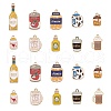 50Pcs 10 Styles Alloy Enamel Pendants PALLOY-CJ0001-158-1