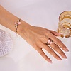 Rose Alloy Enamel Cuff Bangle & Cuff Rings Sets FS-WGBA561-03-2
