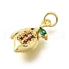 Brass Micro Pave Cubic Zirconia Pendants KK-F896-03A-G-2
