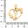 Ion Plating(IP) 201 Stainless Steel Pendants STAS-N103-183G-Y-3