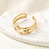 304 Stainless Steel Adjustable Open Cuff Rings for Women RJEW-U062-01C-G-2