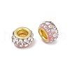 Alloy Rhinestone Clay Pave Beads ALRI-D300-04G-01-2