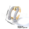 Geometric Brass Micro Pave Cubic Zirconia Cuff Open Rings for Women OC4246-6-1