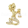 Brass Micro Pave Cubic Zirconia Pendants KK-M322-33G-1