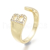 Brass Micro Pave Clear Cubic Zirconia Cuff Rings X-RJEW-F103-13B-G-3