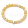 Natural Weathered Agate Beads Stretch Bracelets for Women BJEW-JB11412-05-2