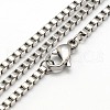 Trendy Men's 304 Stainless Steel Box Chain Necklaces NJEW-M049-C-02-1